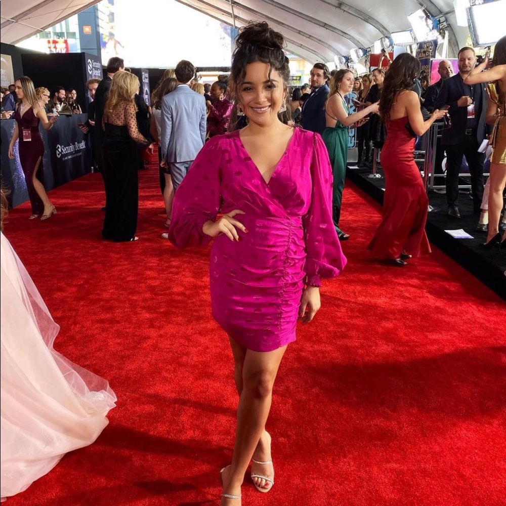 Pink Holiday Long Sleeve Dress